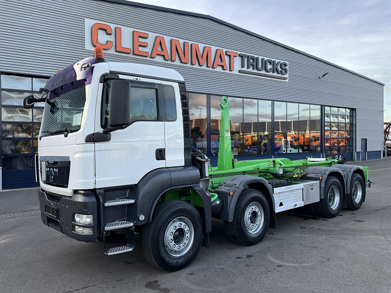 MAN TGA 41.440 8x4 Full Steel AJK 26 Ton Haakarmsysteem - Horgos rakodó teherautó: 2 kép. MAN TGA 41.440 8x4 Full Steel AJK 26 Ton Haakarmsysteem - Horgos rakodó teherautó: 2 kép.