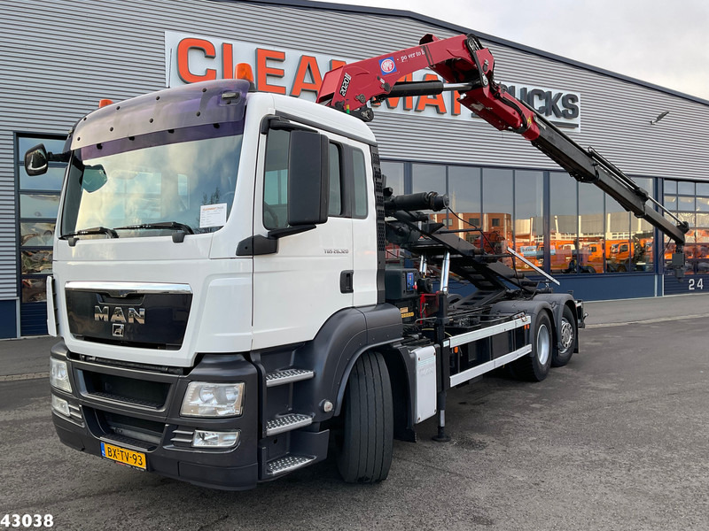 MAN TGS 26.320 HMF 20 Tonmeter laadkraan - Teherautó - kábelrendszer, Darus autó: 1 kép. MAN TGS 26.320 HMF 20 Tonmeter laadkraan - Teherautó - kábelrendszer, Darus autó: 1 kép.