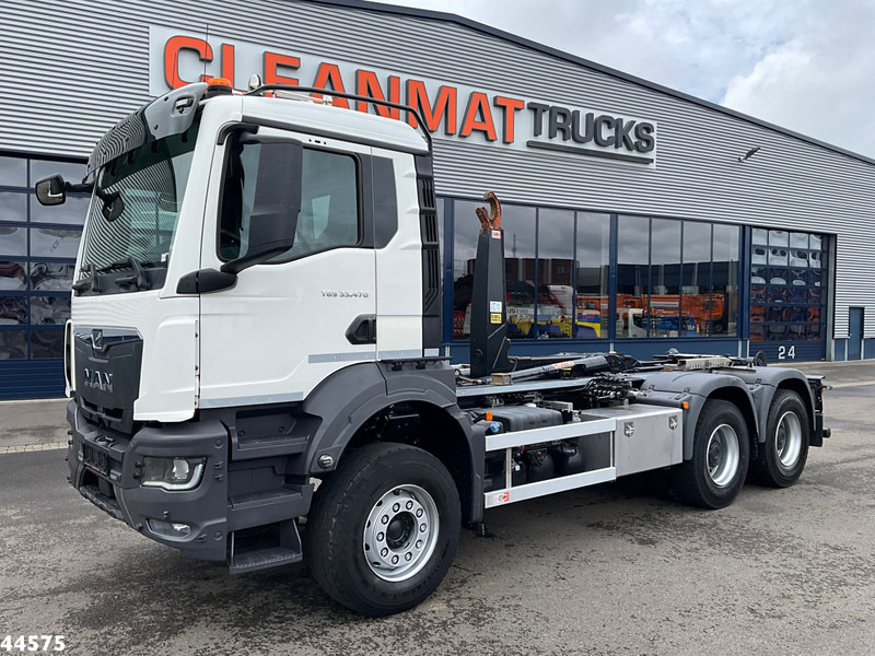 MAN TGS 33.470 6x4 Euro 6 Full Steel AJK 20 Ton haakarmsysteem - Horgos rakodó teherautó: 2 kép. MAN TGS 33.470 6x4 Euro 6 Full Steel AJK 20 Ton haakarmsysteem - Horgos rakodó teherautó: 2 kép.