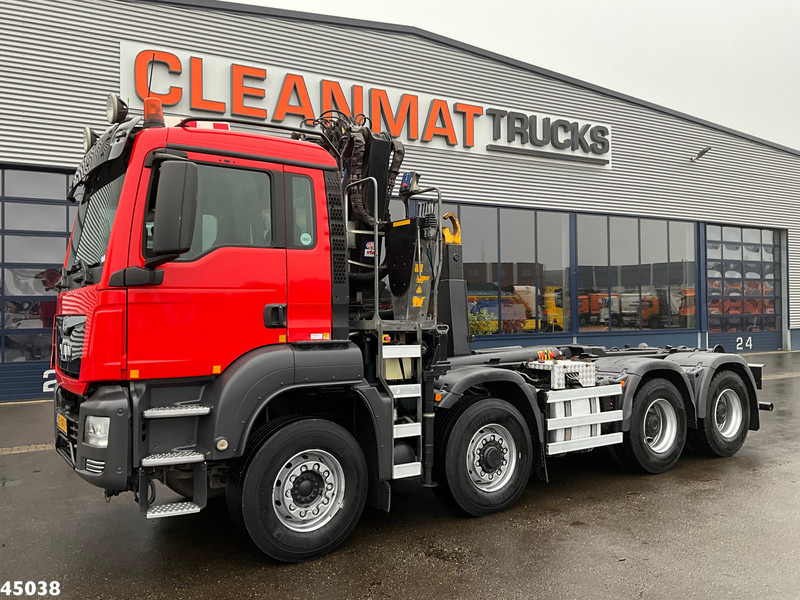 MAN TGS 35.400 8x4 Euro 6 HMF 16 Tonmeter Z-kraan - Horgos rakodó teherautó, Darus autó: 2 kép. MAN TGS 35.400 8x4 Euro 6 HMF 16 Tonmeter Z-kraan - Horgos rakodó teherautó, Darus autó: 2 kép.
