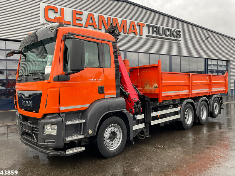 MAN TGS 35.400 8x4 Euro 6 Palfinger 17 Tonmeter Z-kraan - Billenőplatós teherautó, Darus autó: 4 kép. MAN TGS 35.400 8x4 Euro 6 Palfinger 17 Tonmeter Z-kraan - Billenőplatós teherautó, Darus autó: 4 kép.