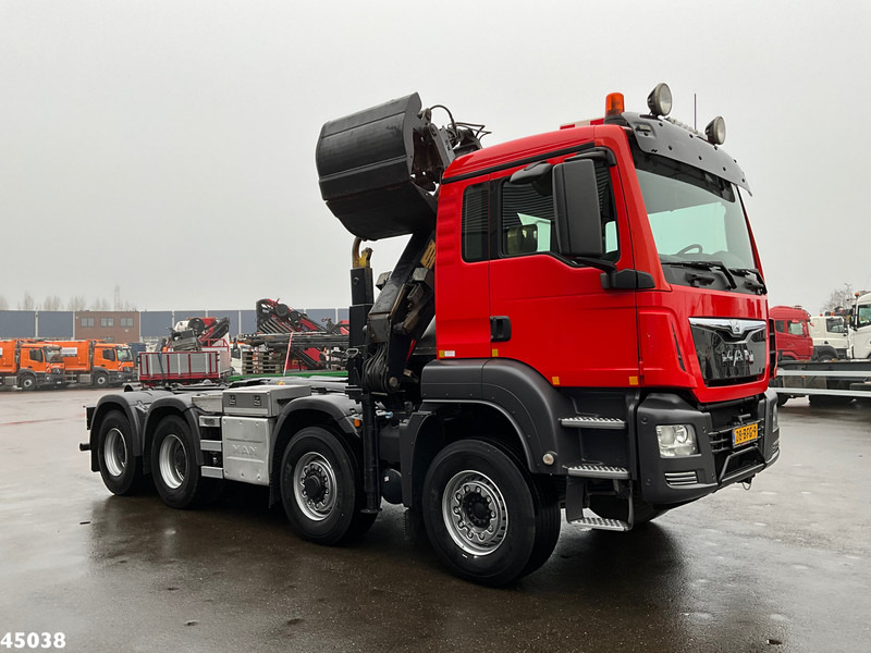 MAN TGS 35.400 8x6 Euro 6 HMF 16 Tonmeter Z-kraan - Horgos rakodó teherautó, Darus autó: 3 kép. MAN TGS 35.400 8x6 Euro 6 HMF 16 Tonmeter Z-kraan - Horgos rakodó teherautó, Darus autó: 3 kép.