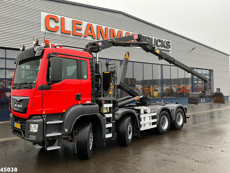 MAN TGS 35.400 8x6 Euro 6 HMF 16 Tonmeter Z-kraan - Horgos rakodó teherautó, Darus autó: 1 kép. MAN TGS 35.400 8x6 Euro 6 HMF 16 Tonmeter Z-kraan - Horgos rakodó teherautó, Darus autó: 1 kép.