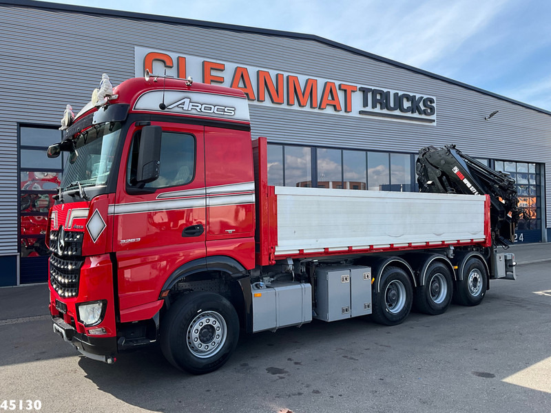 Mercedes-Benz Arocs 3263 8x4 Euro 6 Hiab 37 Tonmeter laadkraan + Fly-Jib - Billenőplatós teherautó, Darus autó: 4 kép. Mercedes-Benz Arocs 3263 8x4 Euro 6 Hiab 37 Tonmeter laadkraan + Fly-Jib - Billenőplatós teherautó, Darus autó: 4 kép.