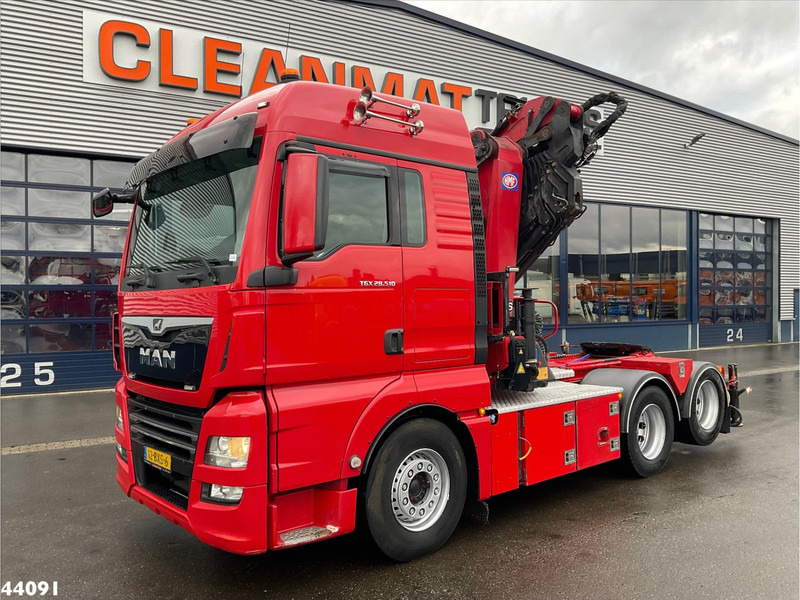 MAN TGX 28.510 HMF 50 Tonmeter laadkraan + Fly-Jib - Nyergesvontató: 2 kép. MAN TGX 28.510 HMF 50 Tonmeter laadkraan + Fly-Jib - Nyergesvontató: 2 kép.