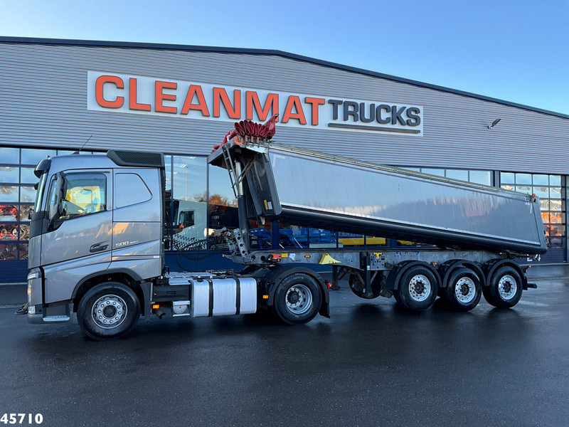 Volvo FH 500 Euro 6 Kiphydrauliek + Schmitz Cargobull 24m³ - Nyergesvontató: 1 kép. Volvo FH 500 Euro 6 Kiphydrauliek + Schmitz Cargobull 24m³ - Nyergesvontató: 1 kép.