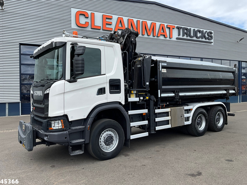 Scania G 410 6x6 Euro 6 Palfinger 17 Tonmeter Z-kraan - Billenőplatós teherautó, Darus autó: 3 kép. Scania G 410 6x6 Euro 6 Palfinger 17 Tonmeter Z-kraan - Billenőplatós teherautó, Darus autó: 3 kép.