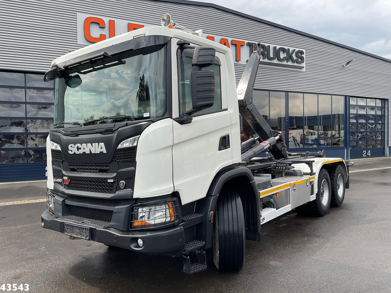 Scania G 450 6x4 AJK 20 Ton haakarmsysteem - Horgos rakodó teherautó: 1 kép. Scania G 450 6x4 AJK 20 Ton haakarmsysteem - Horgos rakodó teherautó: 1 kép.