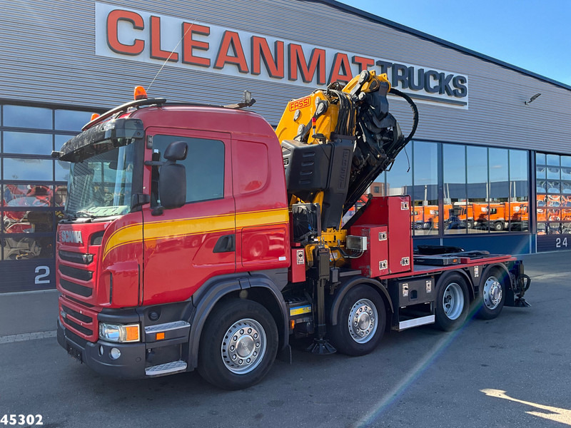 Scania G 480 8x2 Fassi 95 Tonmeter ladkraan + Fly-Jib - Darus autó: 2 kép. Scania G 480 8x2 Fassi 95 Tonmeter ladkraan + Fly-Jib - Darus autó: 2 kép.