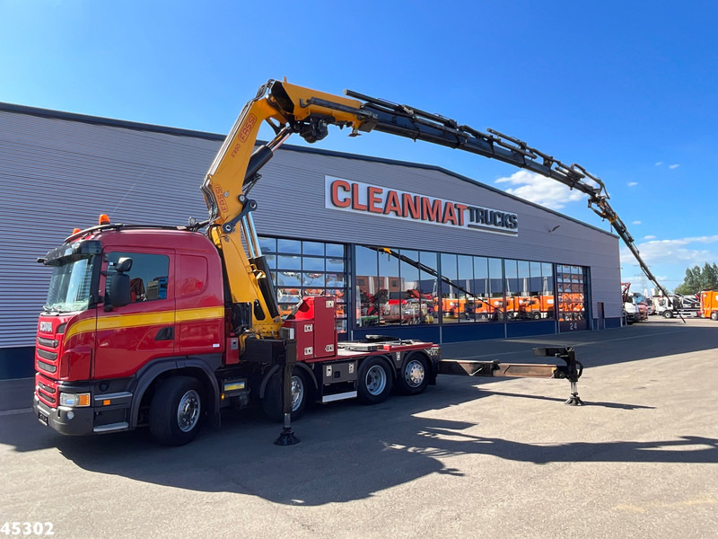 Scania G 480 8x2 Fassi 95 Tonmeter ladkraan + Fly-Jib - Darus autó: 1 kép. Scania G 480 8x2 Fassi 95 Tonmeter ladkraan + Fly-Jib - Darus autó: 1 kép.