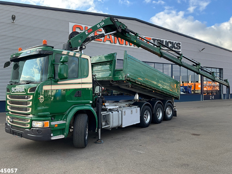 Scania G 490 8x4 Euro 6 Hiab 24 Tonmeter laadkraan - Billenőplatós teherautó, Darus autó: 1 kép. Scania G 490 8x4 Euro 6 Hiab 24 Tonmeter laadkraan - Billenőplatós teherautó, Darus autó: 1 kép.