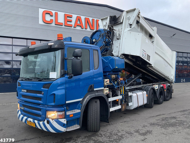 Scania P 360 8x2 Hiab 21 Tonmeter laadkraan - Horgos rakodó teherautó, Darus autó: 2 kép. Scania P 360 8x2 Hiab 21 Tonmeter laadkraan - Horgos rakodó teherautó, Darus autó: 2 kép.