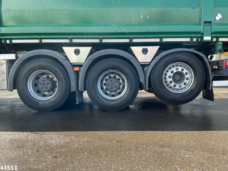 Billenőplatós teherautó, Darus autó Scania P 410 8x4 Euro 6 HMF 18 Tonmeter laadkraan: 10 kép.