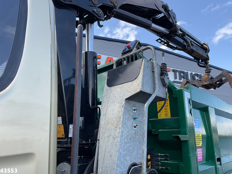 Billenőplatós teherautó, Darus autó Scania P 410 8x4 Euro 6 HMF 18 Tonmeter laadkraan: 16 kép.