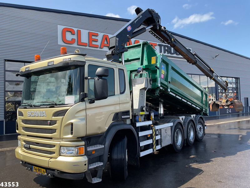 Scania P 410 8x4 Euro 6 HMF 18 Tonmeter laadkraan - Billenőplatós teherautó, Darus autó: 1 kép. Scania P 410 8x4 Euro 6 HMF 18 Tonmeter laadkraan - Billenőplatós teherautó, Darus autó: 1 kép.
