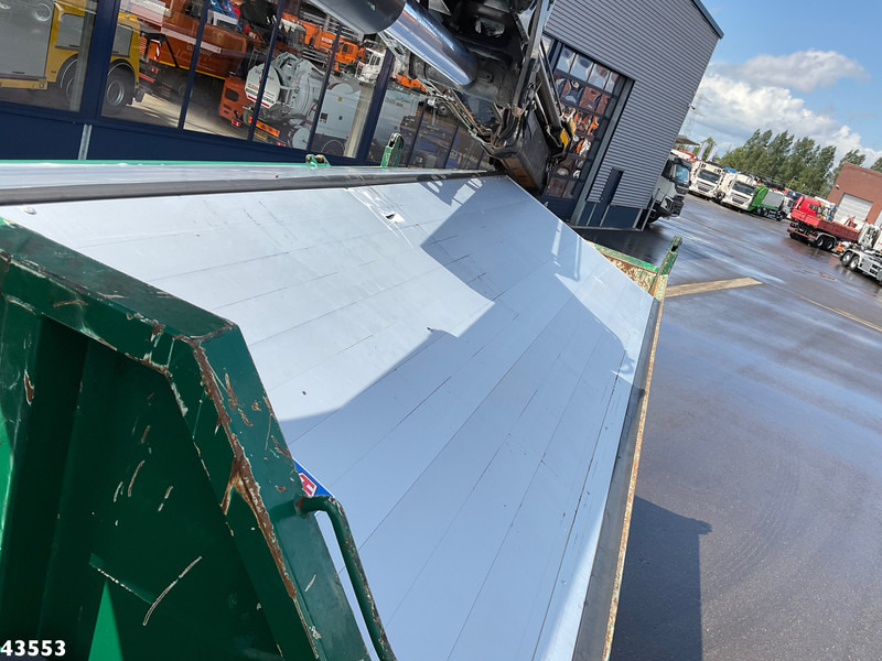Billenőplatós teherautó, Darus autó Scania P 410 8x4 Euro 6 HMF 18 Tonmeter laadkraan: 15 kép.