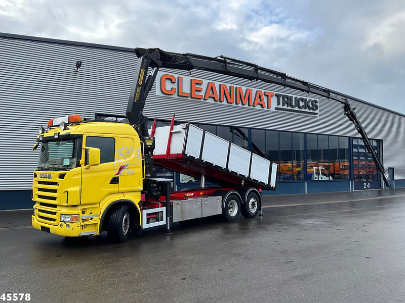 Scania R 380 Palfinger 29 Tonmeter laadkraan + Fly-Jib - Billenőplatós teherautó, Darus autó: 1 kép. Scania R 380 Palfinger 29 Tonmeter laadkraan + Fly-Jib - Billenőplatós teherautó, Darus autó: 1 kép.
