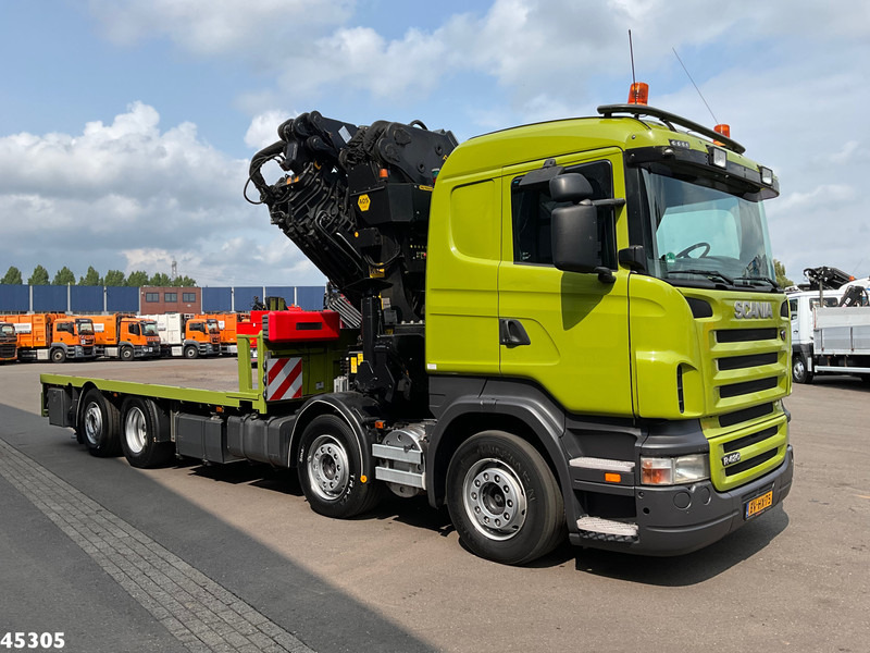 Scania R 420 8x2 manual Palfinger 85 Tonmeter laadkraan + Fly-Jib - Darus autó: 4 kép. Scania R 420 8x2 manual Palfinger 85 Tonmeter laadkraan + Fly-Jib - Darus autó: 4 kép.