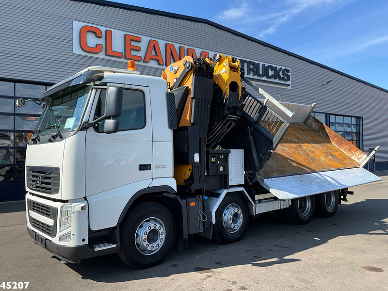 Volvo FH 500 8x4 Effer 65 Tonmeter laadkraan + Fly-Jib - Billenőplatós teherautó, Darus autó: 3 kép. Volvo FH 500 8x4 Effer 65 Tonmeter laadkraan + Fly-Jib - Billenőplatós teherautó, Darus autó: 3 kép.