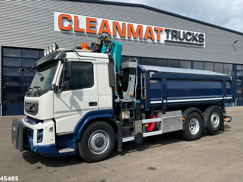 Volvo FM 330 6x2/6x4 Hydrodrive HMF 16 Tonmeter Z-kraan - Billenőplatós teherautó, Darus autó: 3 kép. Volvo FM 330 6x2/6x4 Hydrodrive HMF 16 Tonmeter Z-kraan - Billenőplatós teherautó, Darus autó: 3 kép.