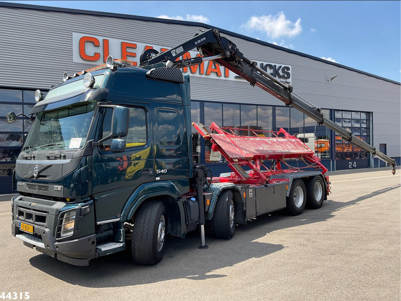 Volvo FMX 540 8x4 Euro 6 Hiab 28 Tonmeter laadkraan - Teherautó - kábelrendszer, Darus autó: 1 kép. Volvo FMX 540 8x4 Euro 6 Hiab 28 Tonmeter laadkraan - Teherautó - kábelrendszer, Darus autó: 1 kép.