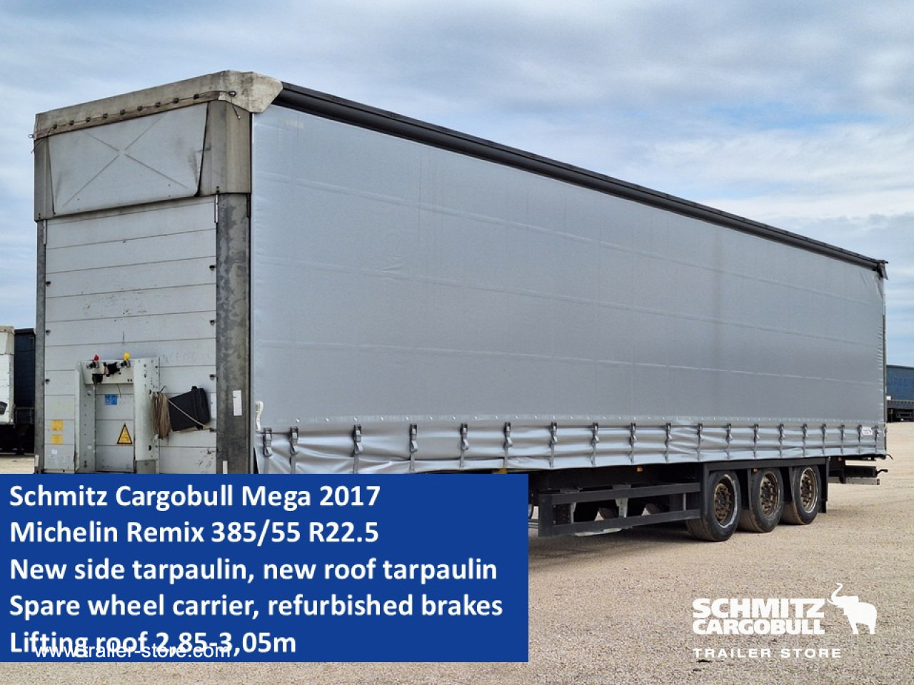 SCHMITZ Curtainsider Mega - Ponyvás félpótkocsi: 1 kép. SCHMITZ Curtainsider Mega - Ponyvás félpótkocsi: 1 kép.
