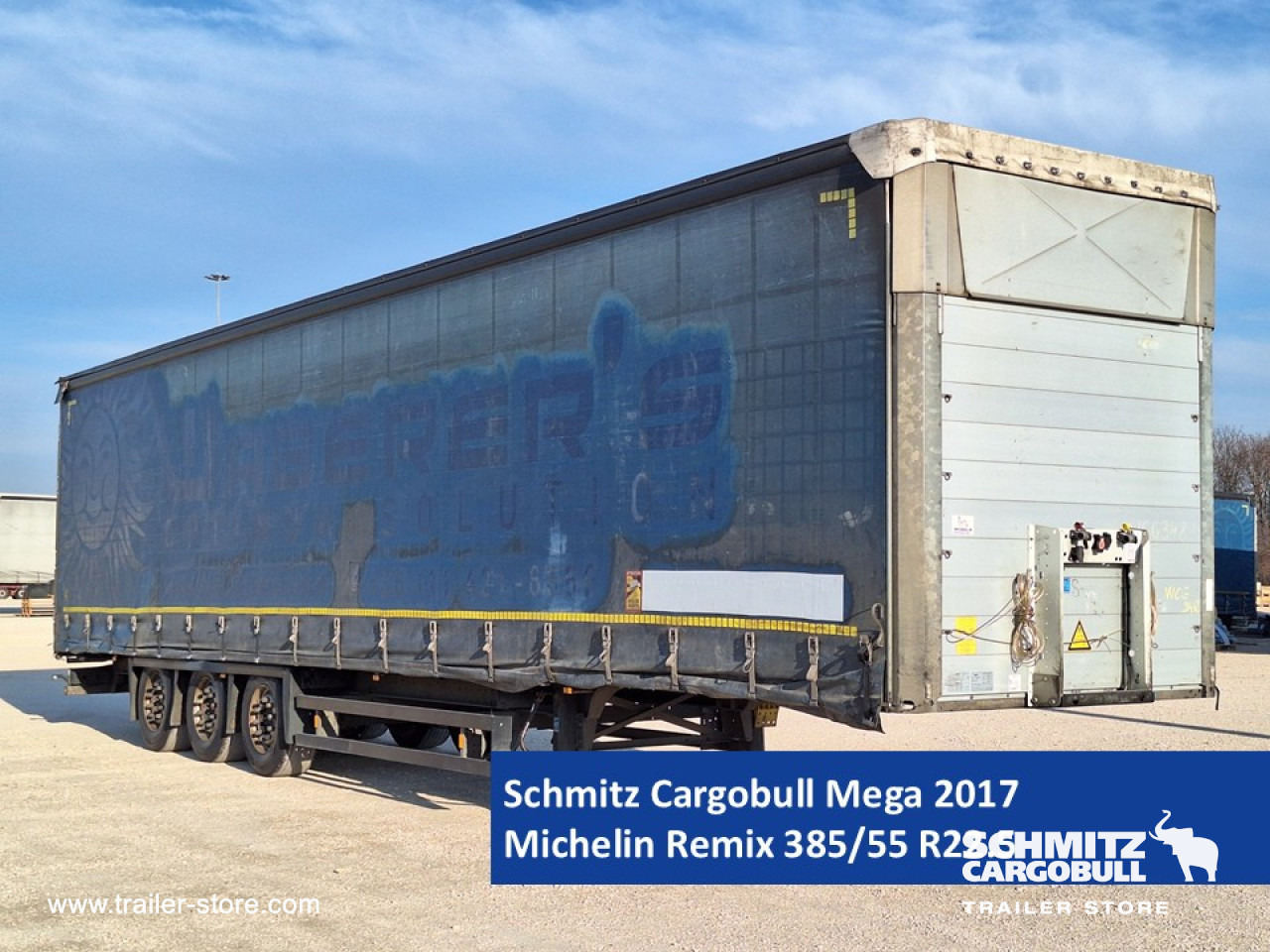 SCHMITZ Curtainsider Mega - Ponyvás félpótkocsi: 1 kép. SCHMITZ Curtainsider Mega - Ponyvás félpótkocsi: 1 kép.
