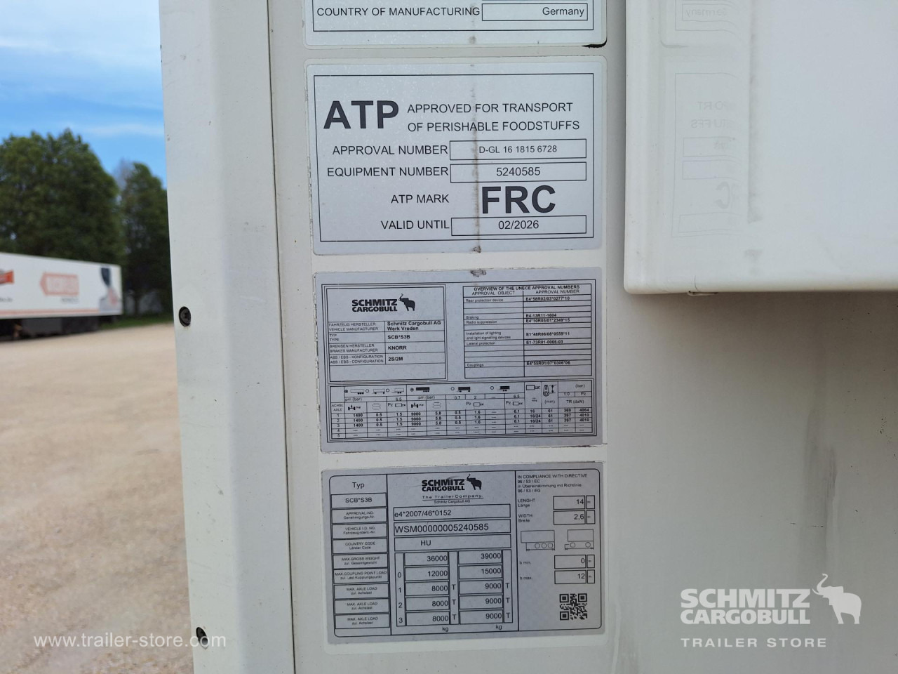 SCHMITZ Reefer Standard - Félpótkocsi hőszigetelt: 5 kép. SCHMITZ Reefer Standard - Félpótkocsi hőszigetelt: 5 kép.