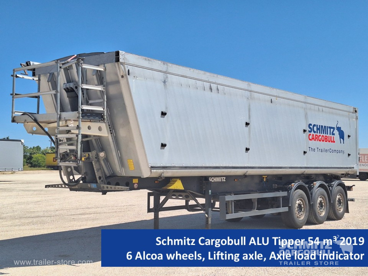 SCHMITZ Tipper Alu-square sided body 54m³ - Félpótkocsi billenőplatós: 1 kép. SCHMITZ Tipper Alu-square sided body 54m³ - Félpótkocsi billenőplatós: 1 kép.