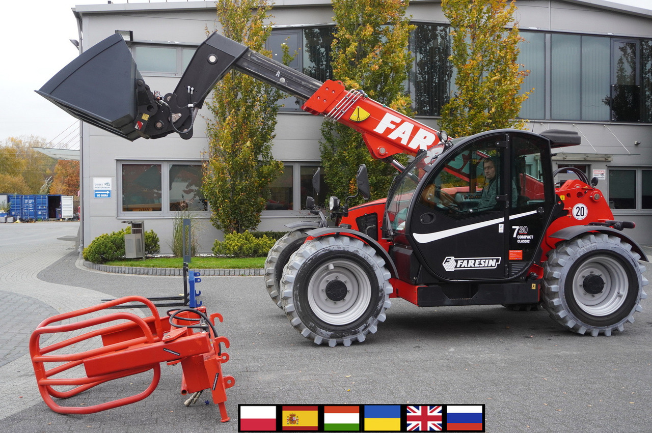Faresin 730C Classic 55 / NEW / 550 MTH!!! / reach 7 m / joystick - Teleszkópos homlokrakodó: 1 kép. Faresin 730C Classic 55 / NEW / 550 MTH!!! / reach 7 m / joystick - Teleszkópos homlokrakodó: 1 kép.