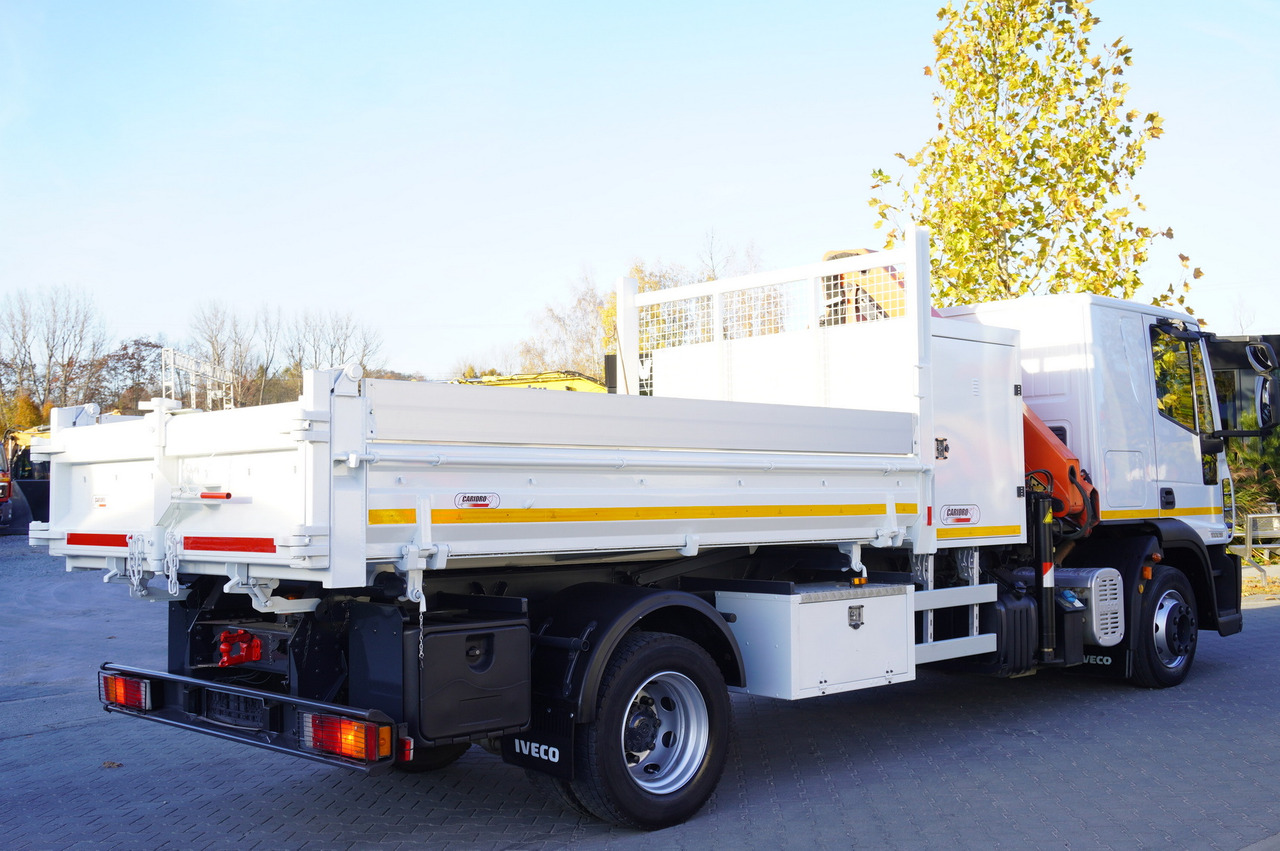 Platós teherautó, Darus autó IVECO Eurocargo 120E18 Crane Palfinger / 3-way tipper / sleeper cab: 8 kép.