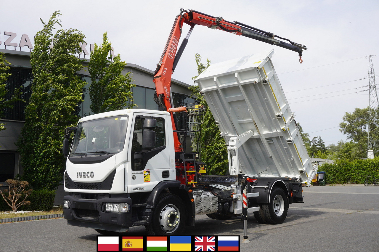 IVECO Eurocargo 160-250 / Fassi F95 crane / 120 tho. km / 3-sided tipper - Billenőplatós teherautó, Darus autó: 1 kép. IVECO Eurocargo 160-250 / Fassi F95 crane / 120 tho. km / 3-sided tipper - Billenőplatós teherautó, Darus autó: 1 kép.