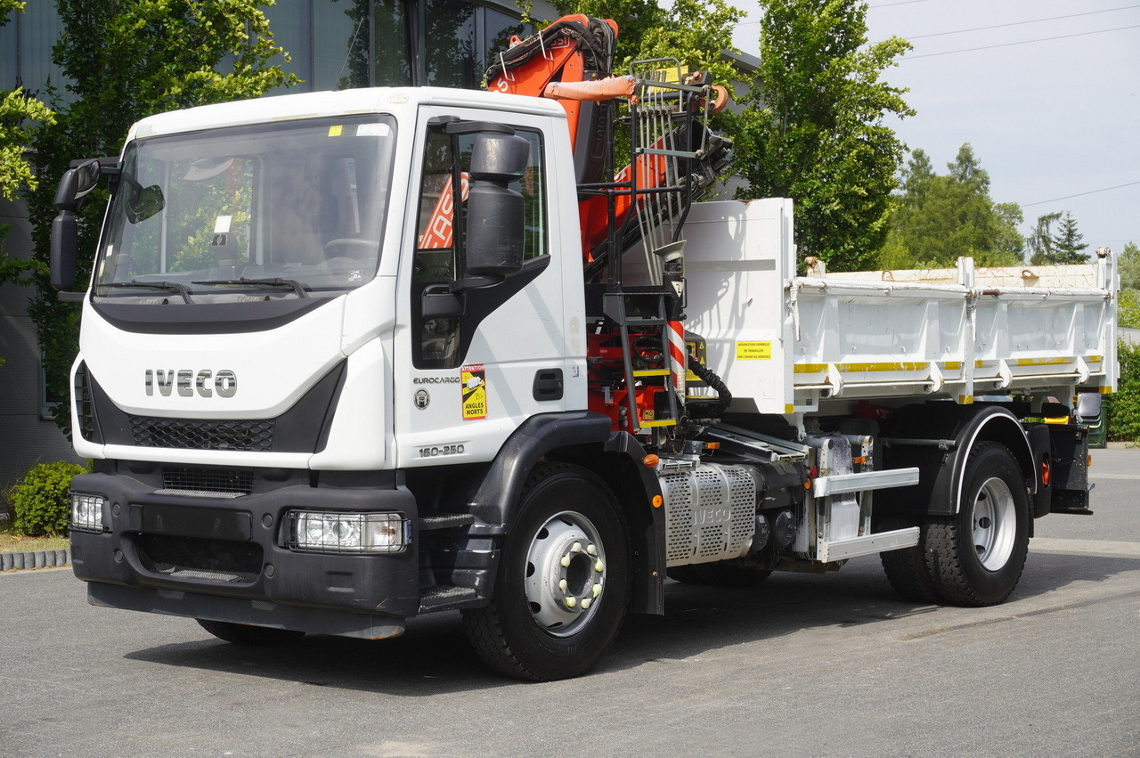 IVECO Eurocargo 160-250 / Fassi F95 crane / 120 tho. km / 3-sided tipper - Billenőplatós teherautó, Darus autó: 3 kép. IVECO Eurocargo 160-250 / Fassi F95 crane / 120 tho. km / 3-sided tipper - Billenőplatós teherautó, Darus autó: 3 kép.