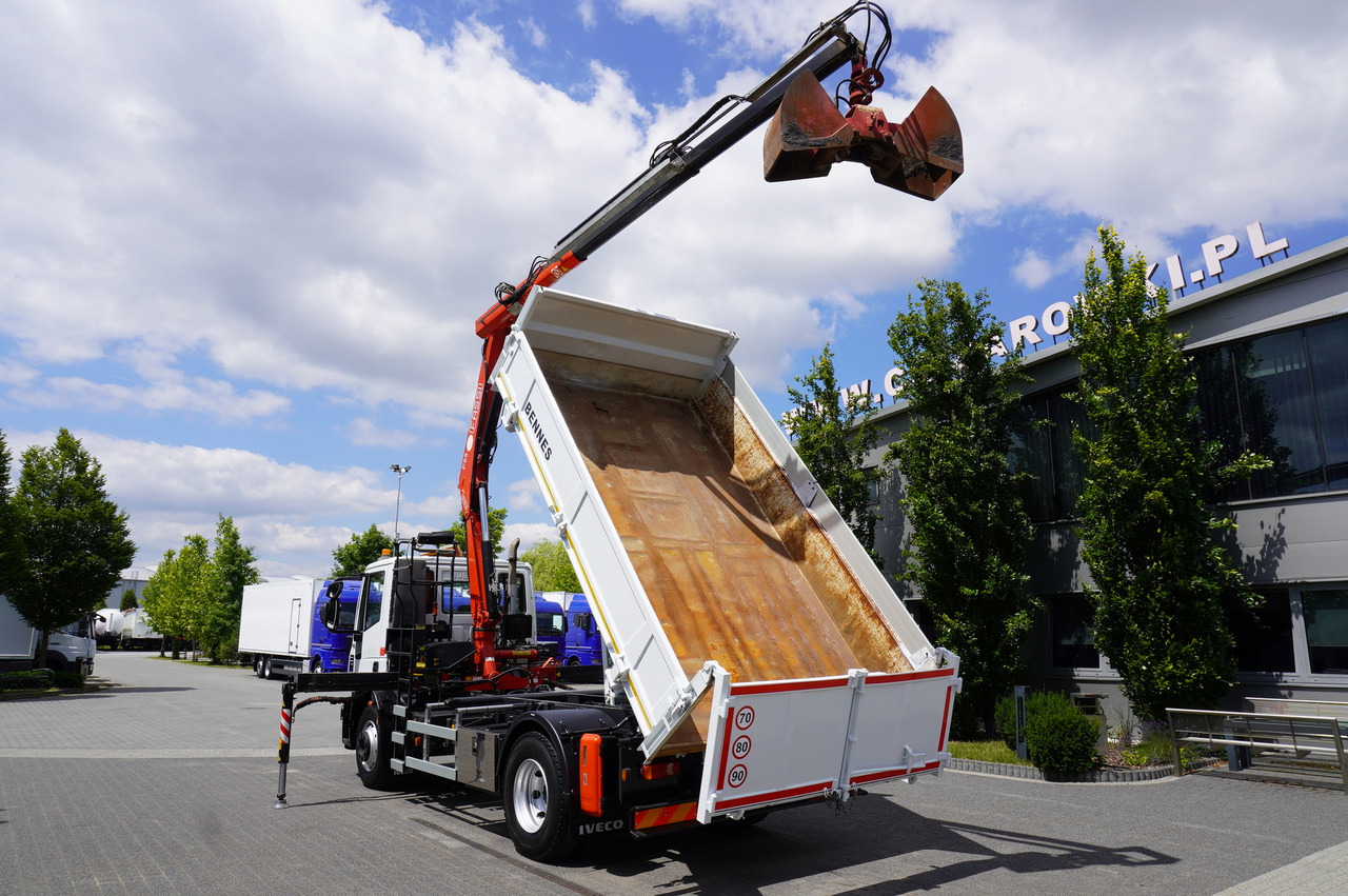 IVECO Eurocargo 160E22 EEV Dump truck / Bortmatic / Crane FASSI F95A.0.22 - Platós teherautó, Darus autó: 4 kép. IVECO Eurocargo 160E22 EEV Dump truck / Bortmatic / Crane FASSI F95A.0.22 - Platós teherautó, Darus autó: 4 kép.