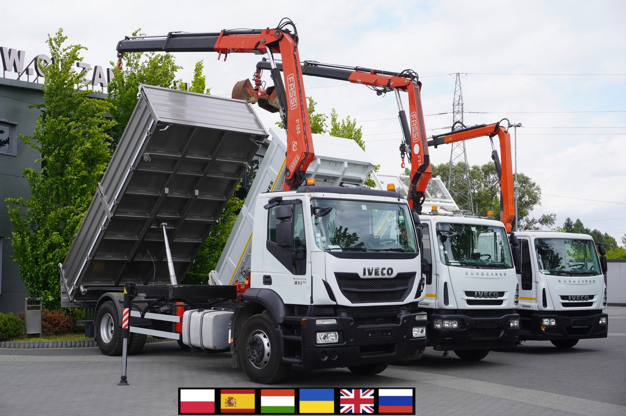 IVECO Stralis 310 E6 / NEW 3-sided tipper / Fassi F135 crane with remote control - Darus autó: 1 kép. IVECO Stralis 310 E6 / NEW 3-sided tipper / Fassi F135 crane with remote control - Darus autó: 1 kép.
