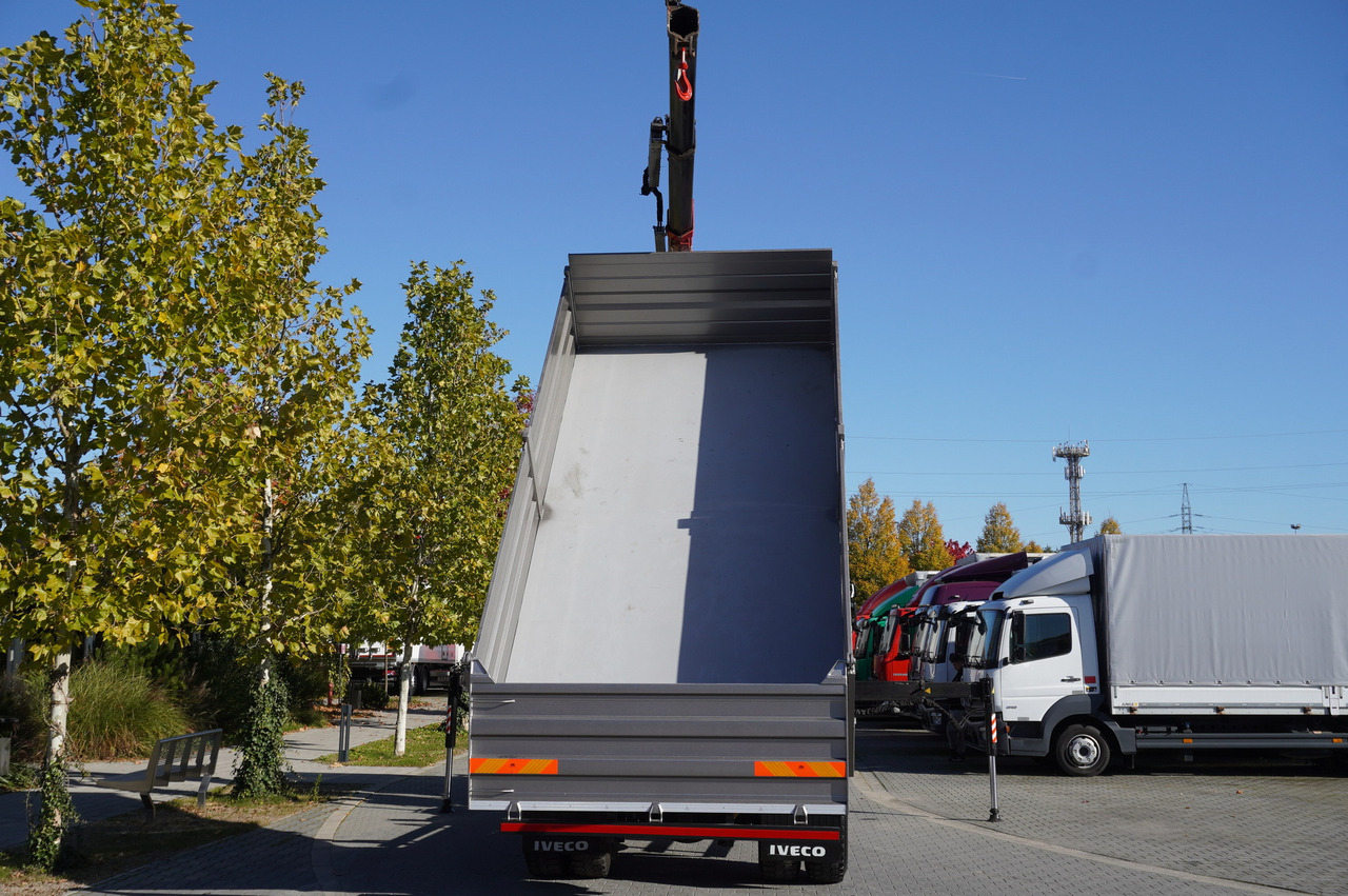 Billenőplatós teherautó, Darus autó IVECO Stralis 310 E6 / NEW 3-sided tipper / Fassi F135 crane with remote control: 14 kép.