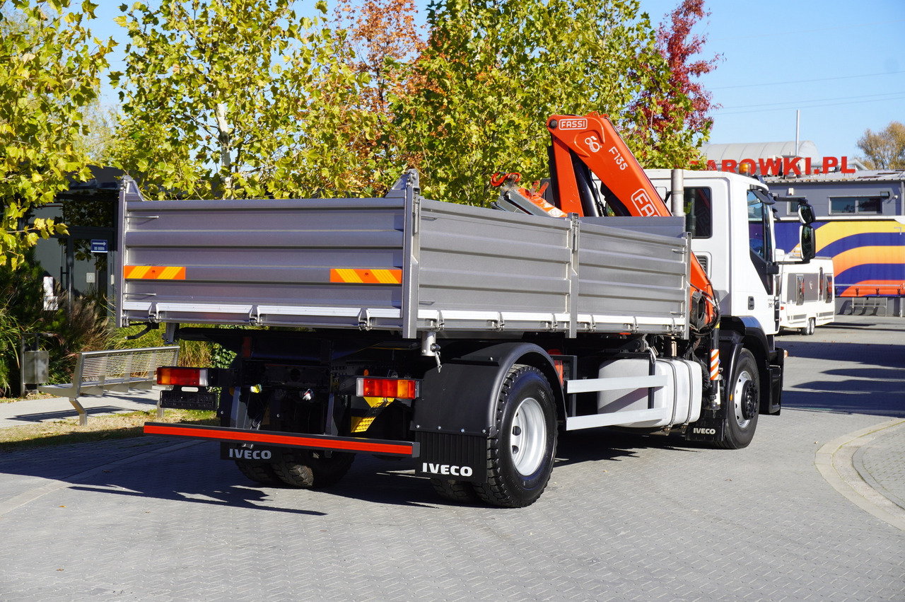 Billenőplatós teherautó, Darus autó IVECO Stralis 310 E6 / NEW 3-sided tipper / Fassi F135 crane with remote control: 9 kép.