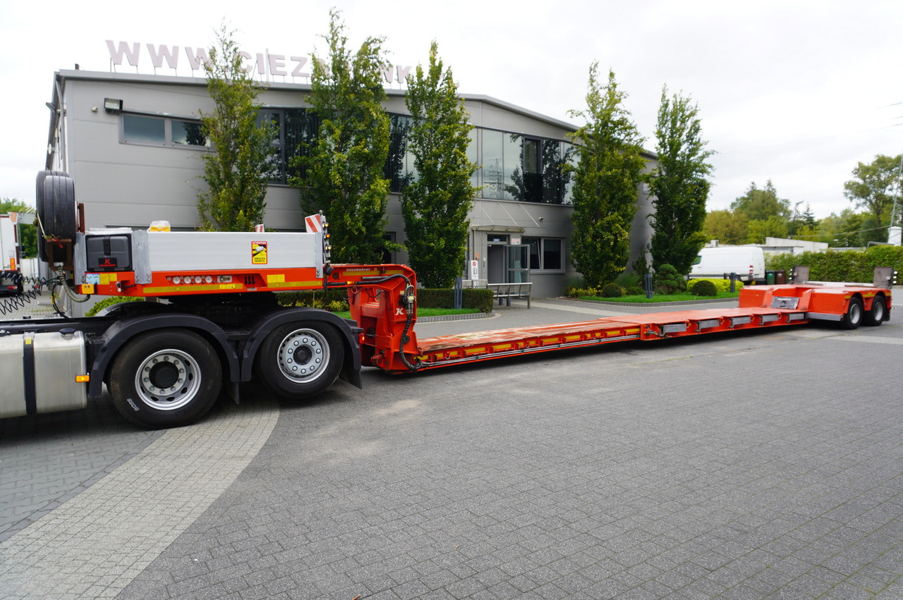 KÄSSBOHRER LB2 TIEF-BETT low loader semi-trailer / 16.5 m / Extendable semi-trailer / steered axles / 2 units - Félpótkocsi mélybölcsős: 3 kép. KÄSSBOHRER LB2 TIEF-BETT low loader semi-trailer / 16.5 m / Extendable semi-trailer / steered axles / 2 units - Félpótkocsi mélybölcsős: 3 kép.