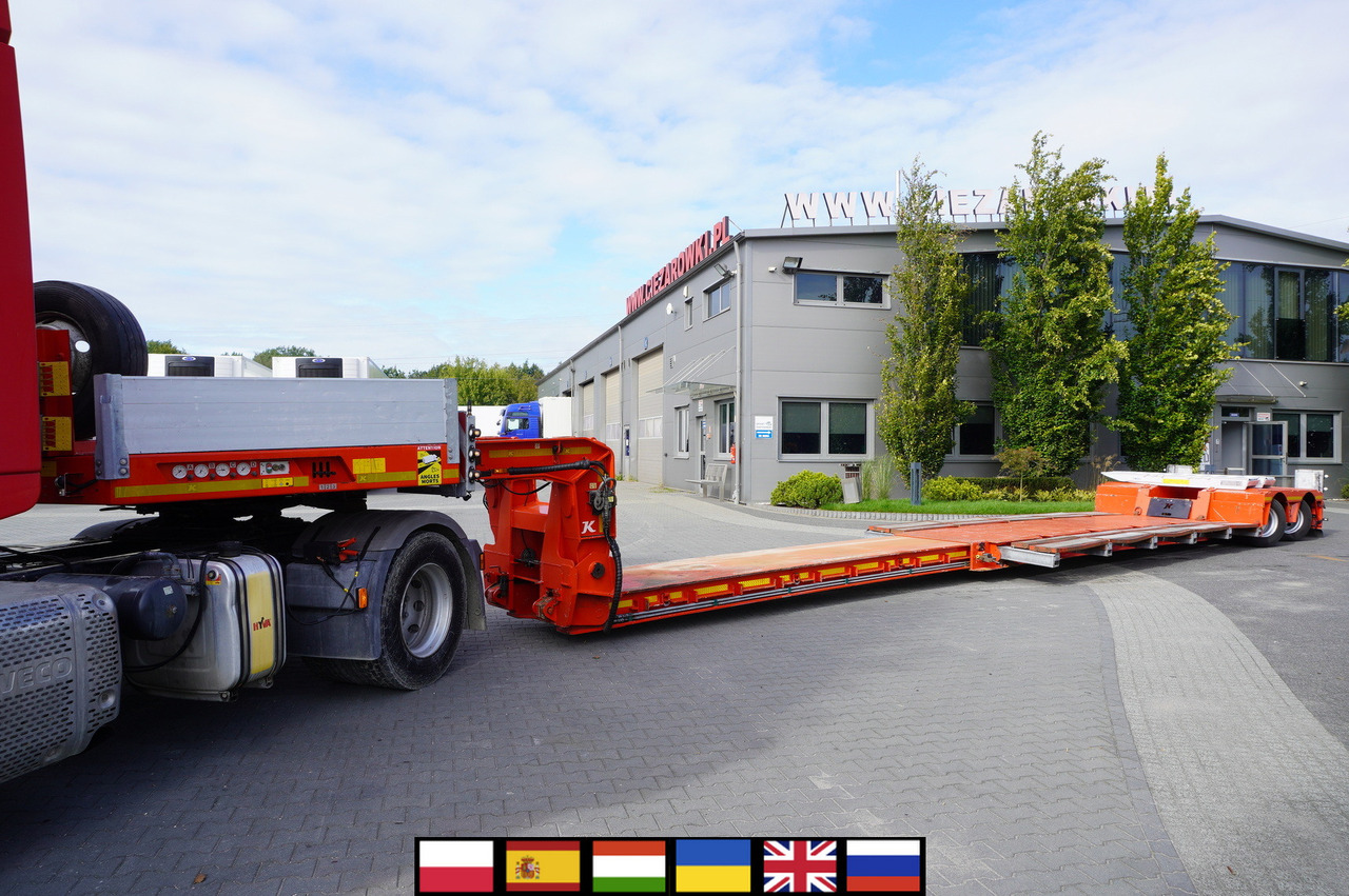 KÄSSBOHRER LB2 TIEF-BETT low loader semi-trailer / 16.5 m / Extendable semi-trailer / steered axles / 2 units - Félpótkocsi mélybölcsős: 1 kép. KÄSSBOHRER LB2 TIEF-BETT low loader semi-trailer / 16.5 m / Extendable semi-trailer / steered axles / 2 units - Félpótkocsi mélybölcsős: 1 kép.