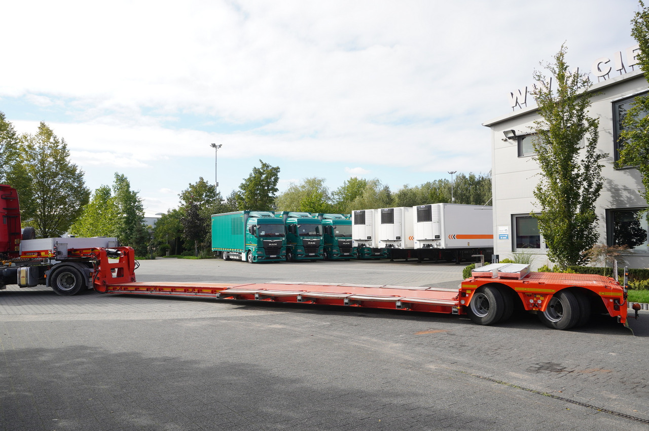 KÄSSBOHRER LB2 TIEF-BETT low loader semi-trailer / 16.5 m / Extendable semi-trailer / steered axles / 2 units - Félpótkocsi mélybölcsős: 5 kép. KÄSSBOHRER LB2 TIEF-BETT low loader semi-trailer / 16.5 m / Extendable semi-trailer / steered axles / 2 units - Félpótkocsi mélybölcsős: 5 kép.