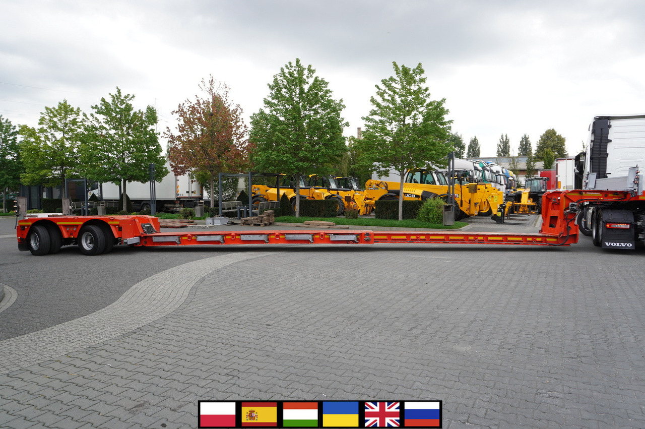 KÄSSBOHRER LB2 TIEF-BETT low loader semi-trailer / 16.5 m / Extendable semi-trailer / steered axles / 2 units - Félpótkocsi mélybölcsős: 1 kép. KÄSSBOHRER LB2 TIEF-BETT low loader semi-trailer / 16.5 m / Extendable semi-trailer / steered axles / 2 units - Félpótkocsi mélybölcsős: 1 kép.