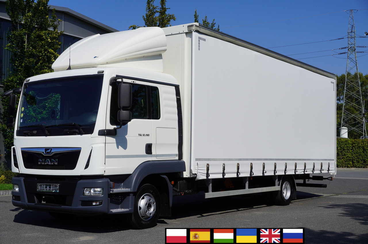 MAN TGL 12.190 / Curtainsider 19 EPAL / Sleeper cab - Ponyvás teherautó: 1 kép. MAN TGL 12.190 / Curtainsider 19 EPAL / Sleeper cab - Ponyvás teherautó: 1 kép.