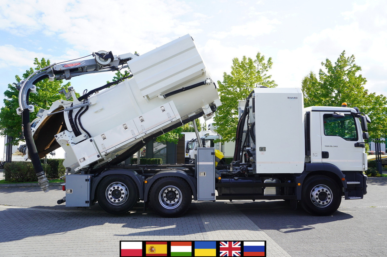 MAN TGM 26.340 E6 / RIVARD sewage cleaner 11.8 m3 / 170 tho. km / steered axle - Szippantós autó: 1 kép. MAN TGM 26.340 E6 / RIVARD sewage cleaner 11.8 m3 / 170 tho. km / steered axle - Szippantós autó: 1 kép.