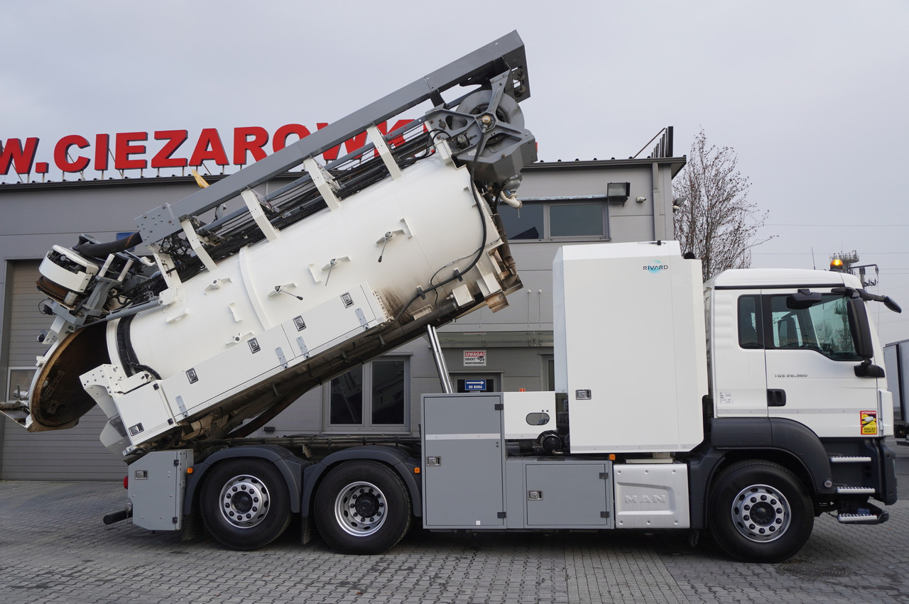 MAN TGS 26.360 E6 / RIVARD sewage cleaner 18 m3 / 180 tho. km / steering axle / 2 units - Szippantós autó: 4 kép. MAN TGS 26.360 E6 / RIVARD sewage cleaner 18 m3 / 180 tho. km / steering axle / 2 units - Szippantós autó: 4 kép.
