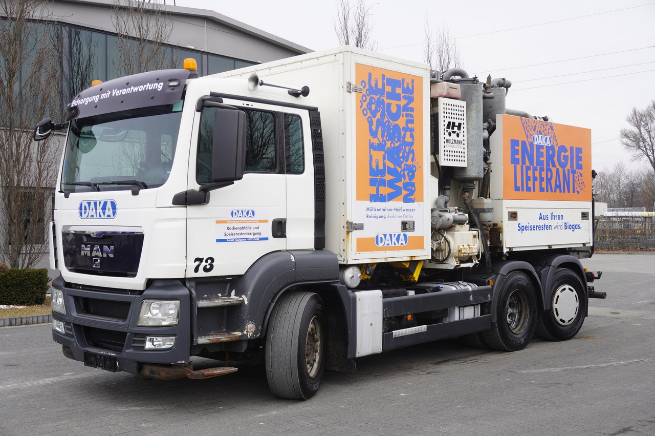 MAN TGS 26.360 / Holzmann Fahrzeugbau HBS 28/120.00 kitchen waste vehicle / Euro 5 - Szemetesautó: 1 kép. MAN TGS 26.360 / Holzmann Fahrzeugbau HBS 28/120.00 kitchen waste vehicle / Euro 5 - Szemetesautó: 1 kép.