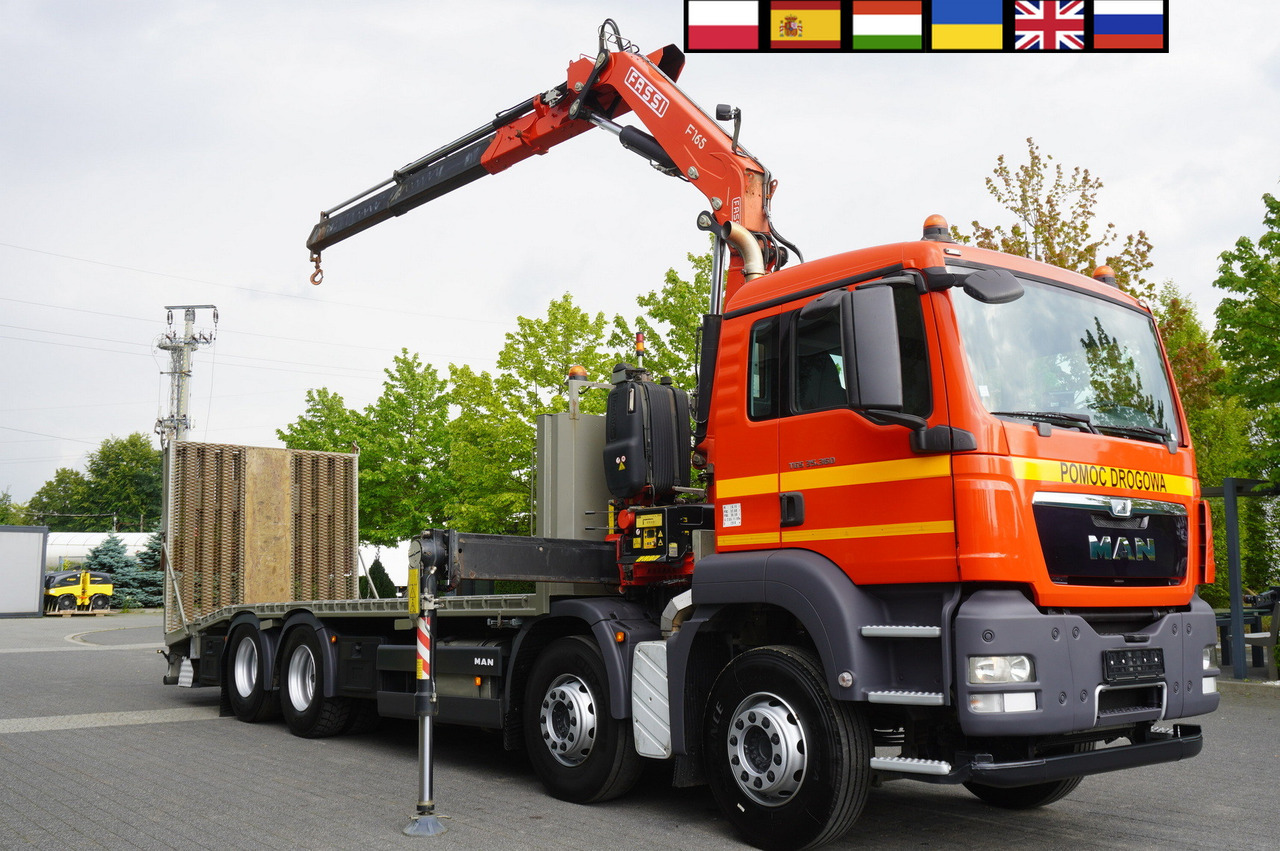 MAN TGS 35.360 E5 8x2 / FASSI F165 / 5.4 T cap. / 8.25 m reach - Autószállító teherautó, Darus autó: 1 kép. MAN TGS 35.360 E5 8x2 / FASSI F165 / 5.4 T cap. / 8.25 m reach - Autószállító teherautó, Darus autó: 1 kép.