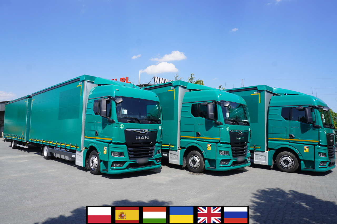 MAN TGX 18.470 / Trailer 19 EPAL / Curtainsider 19 EPAL / 2022 / Retarder / 15 units - Ponyvás teherautó: 1 kép. MAN TGX 18.470 / Trailer 19 EPAL / Curtainsider 19 EPAL / 2022 / Retarder / 15 units - Ponyvás teherautó: 1 kép.