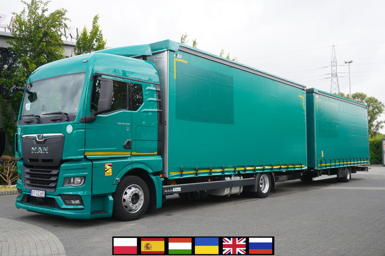 MAN TGX 18.470 / Trailer 19 EPAL / Curtainsider 19 EPAL / 2022 / Retarder / 15 units - Ponyvás teherautó: 1 kép. MAN TGX 18.470 / Trailer 19 EPAL / Curtainsider 19 EPAL / 2022 / Retarder / 15 units - Ponyvás teherautó: 1 kép.