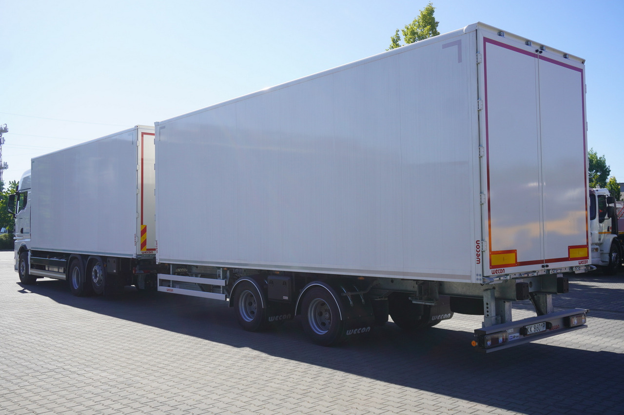 MAN TGX 26.480 6×2-2 LL CH NEW / 19 EPAL box / New Wecon walkthrough box trailer 19 EPAL / 2025.06 !!! - Dobozos felépítményű teherautó: 3 kép. MAN TGX 26.480 6×2-2 LL CH NEW / 19 EPAL box / New Wecon walkthrough box trailer 19 EPAL / 2025.06 !!! - Dobozos felépítményű teherautó: 3 kép.