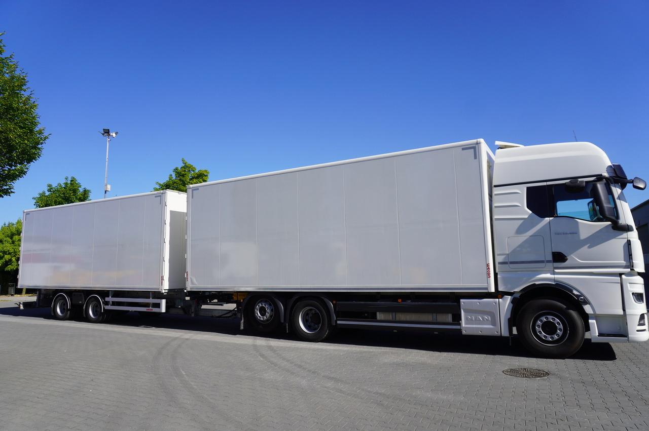 MAN TGX 26.480 6×2-2 LL CH NEW / 19 EPAL box / New Wecon walkthrough box trailer 19 EPAL / 2025.06 !!! - Dobozos felépítményű teherautó: 2 kép. MAN TGX 26.480 6×2-2 LL CH NEW / 19 EPAL box / New Wecon walkthrough box trailer 19 EPAL / 2025.06 !!! - Dobozos felépítményű teherautó: 2 kép.